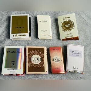 7x Assorted samples fragrances rabanne,Valentino, Lancôme, Dior& Jean Paul